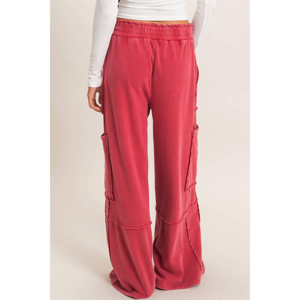 Mineral Wash Cargo Pocket Pants: NAVY / S-M-L(2-2-2)