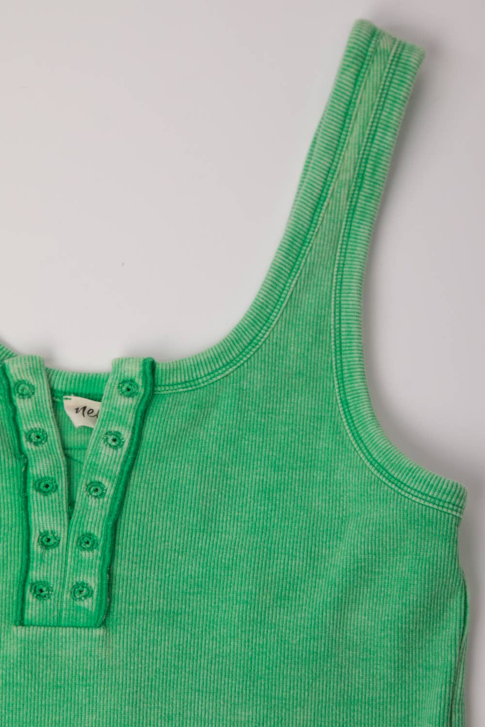 NT11500-Y2K Washed Casual Fitted Tank Top: Beige / S-M-L/2-2-2
