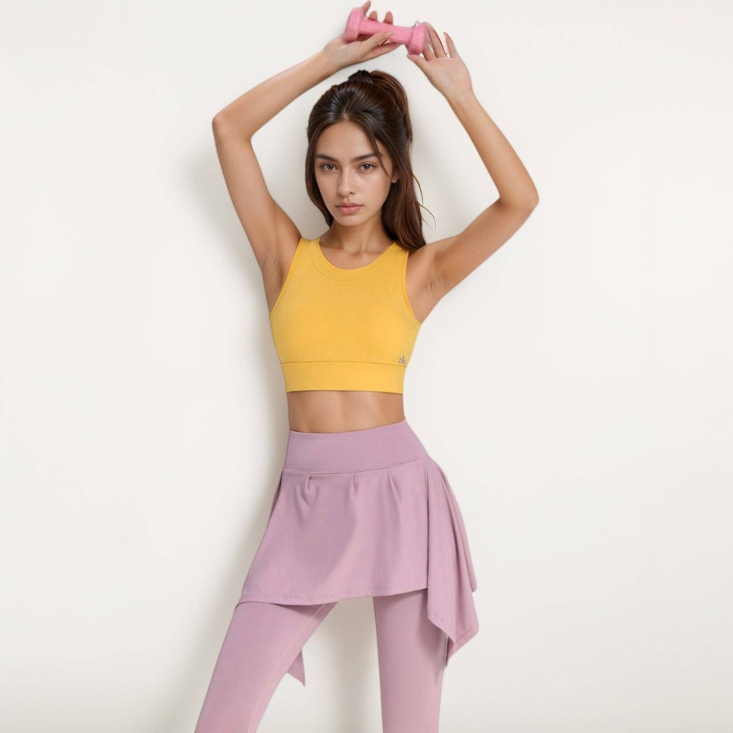 Crisscross Back Sports Bra with Cutout Detail and Adjustable: Gray / Small 4-6