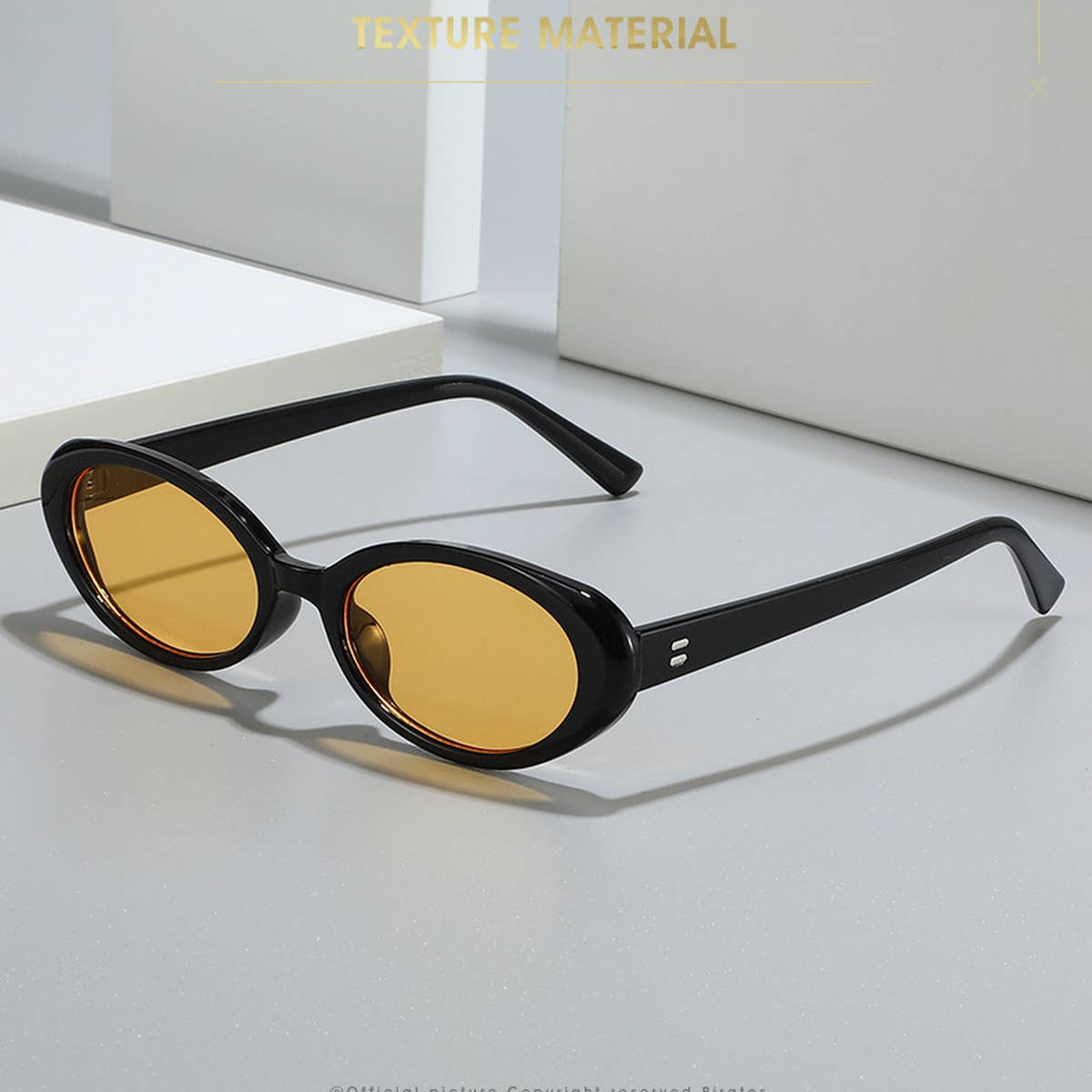 RETRO SMALL OVAL FRAME SUNGLASSES_CWASG0479: BROWN2 / (OS) 2
