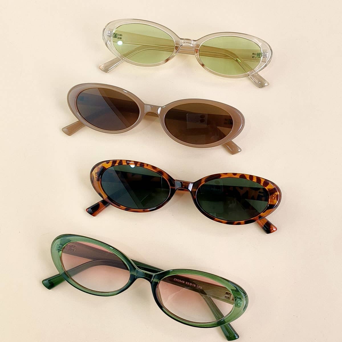 RETRO SMALL OVAL FRAME SUNGLASSES_CWASG0479: BROWN2 / (OS) 2