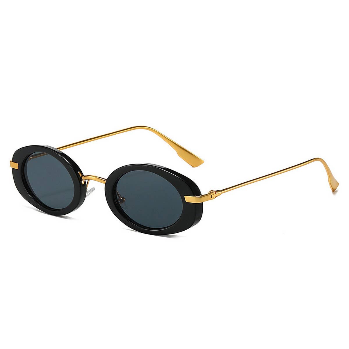 OVAL RETRO HIGH-END SUNGLASSES_CWASG0523: GREYBLACK / (OS) 2