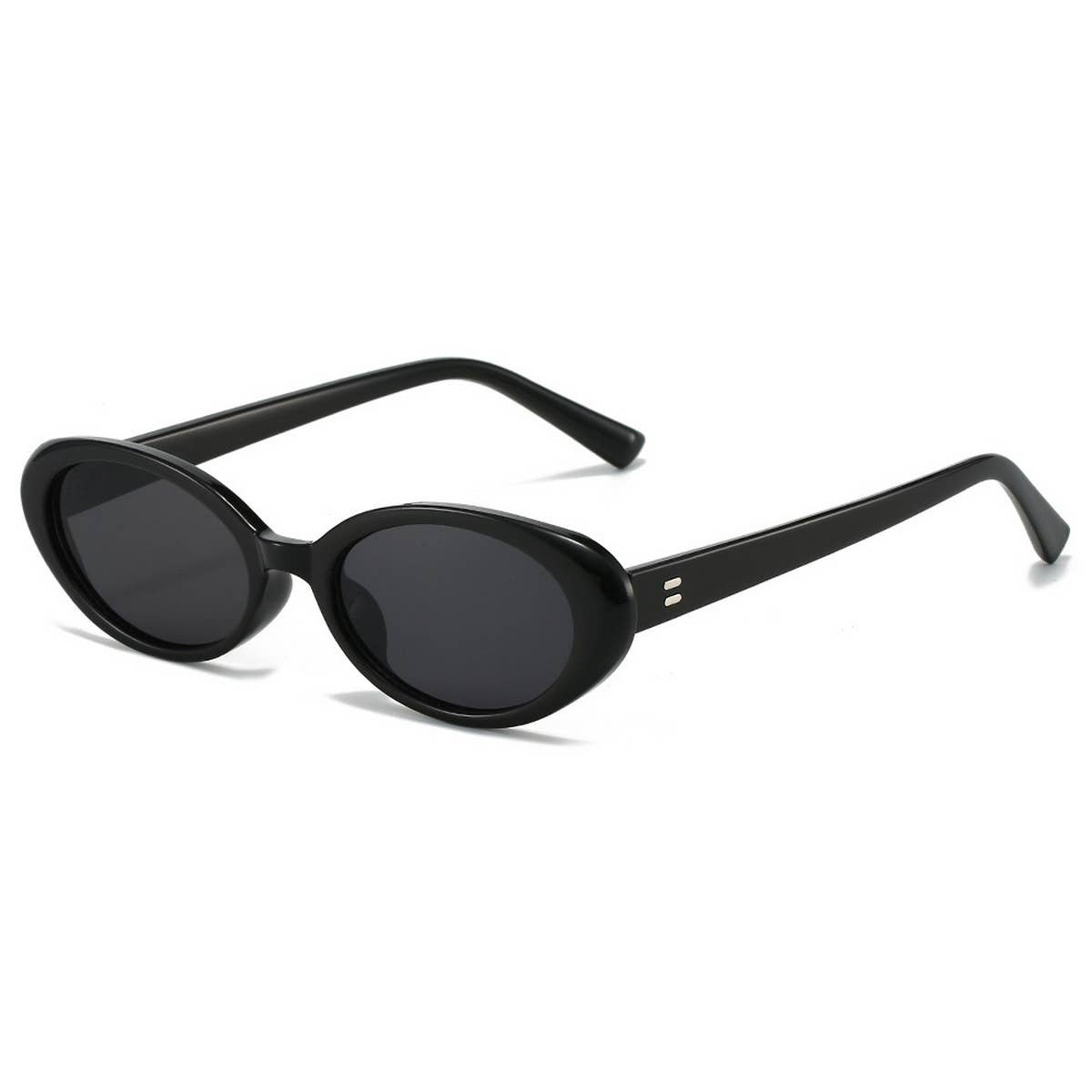 RETRO SMALL OVAL FRAME SUNGLASSES_CWASG0479: BROWN2 / (OS) 2