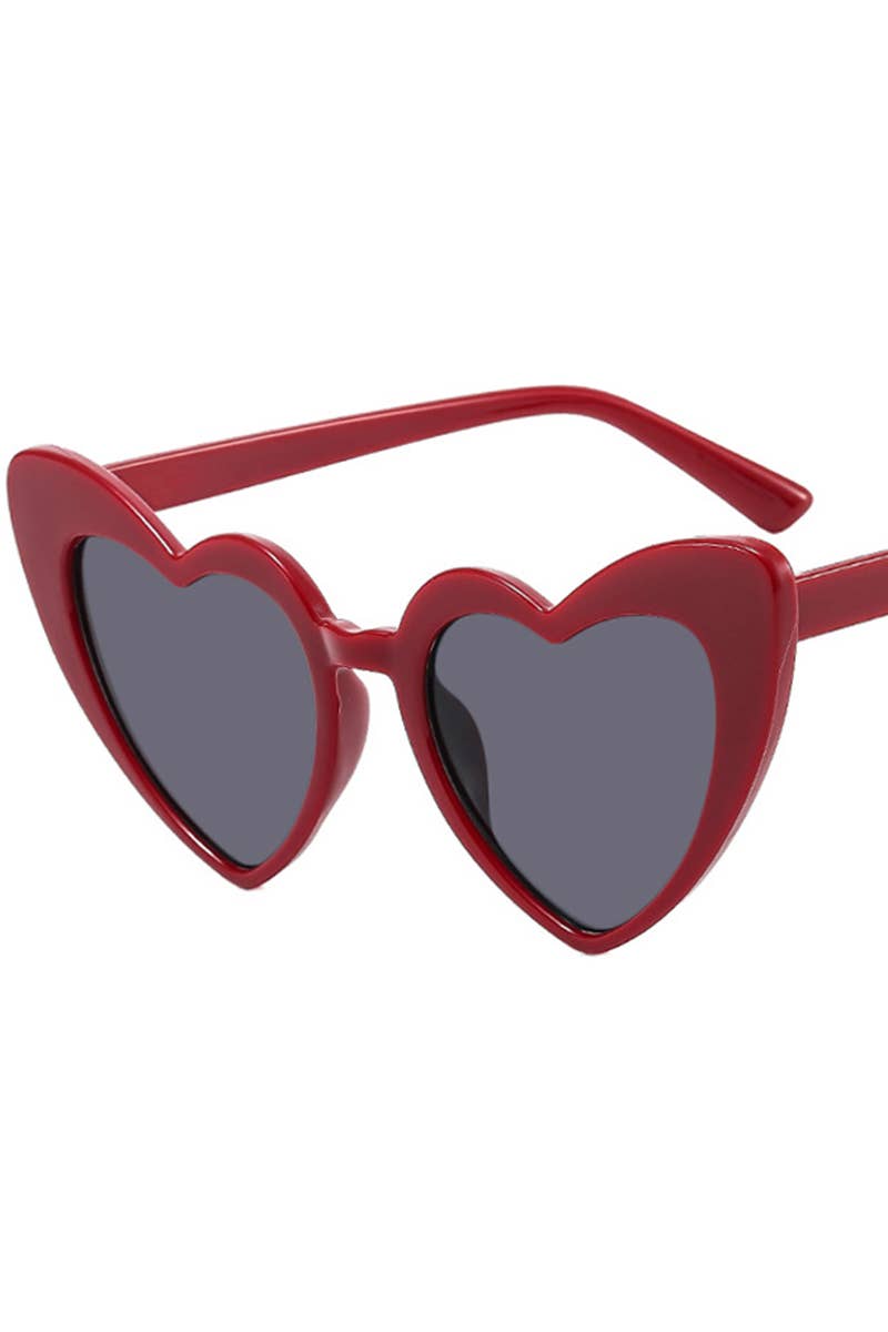 HEART SUNGLASSES_CWASG0127: BLACKGREY / (OS) 1
