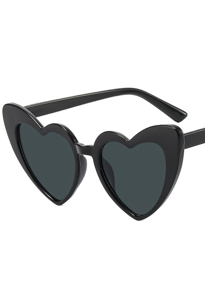 HEART SUNGLASSES_CWASG0127: BLACKGREY / (OS) 1