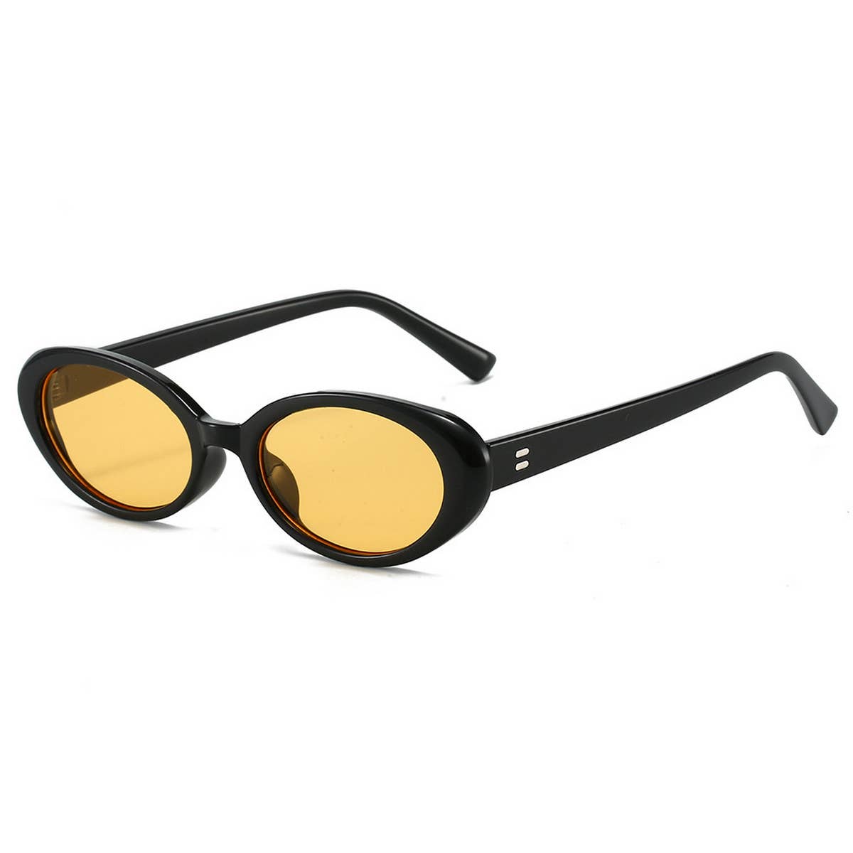 RETRO SMALL OVAL FRAME SUNGLASSES_CWASG0479: BROWN2 / (OS) 2