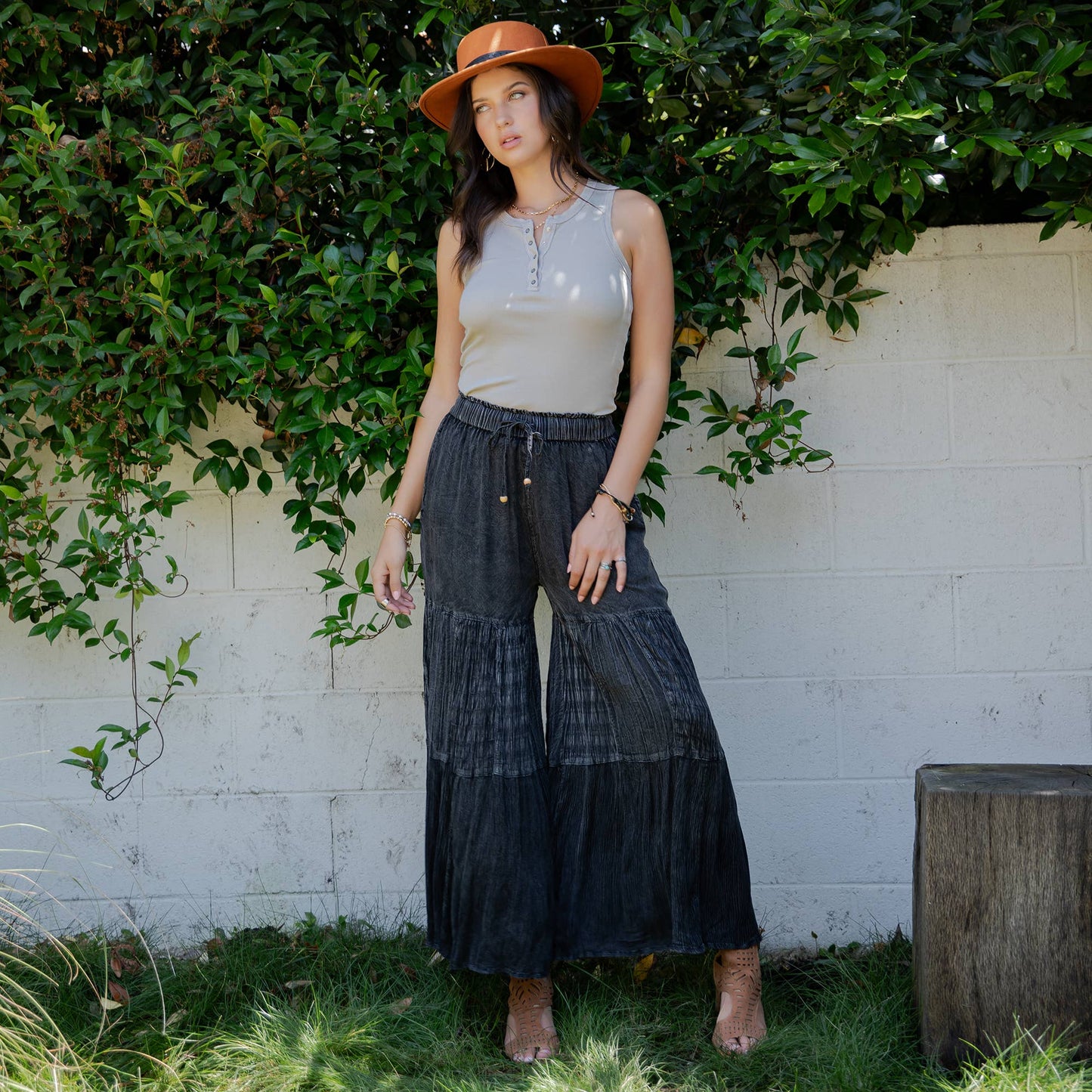 Runway-Ready Knit & Woven Pants with Prints & Relaxed Drape: Chambray / REGULAR (S-M-L-XL 1-2-2-1)