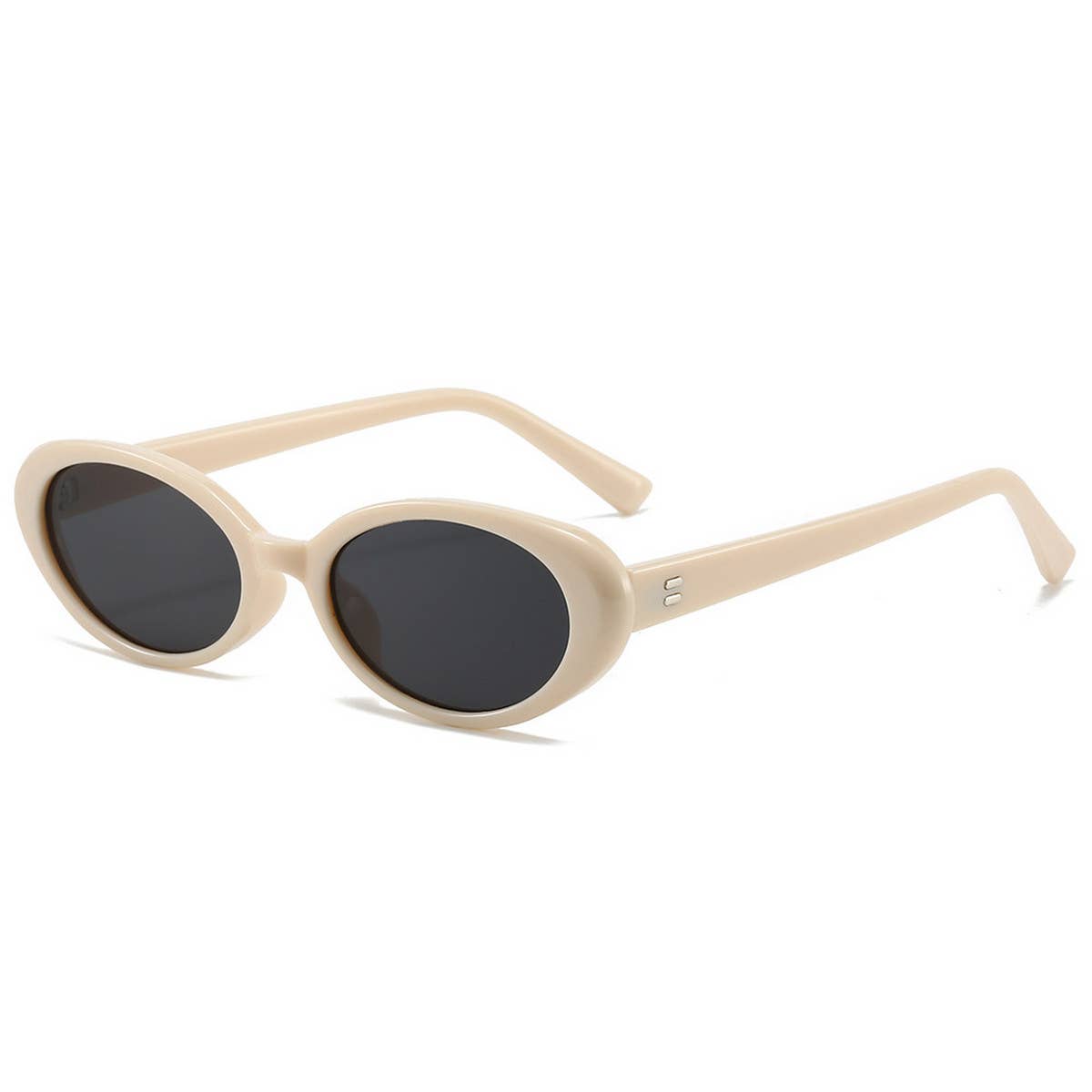 RETRO SMALL OVAL FRAME SUNGLASSES_CWASG0479: BROWN2 / (OS) 2