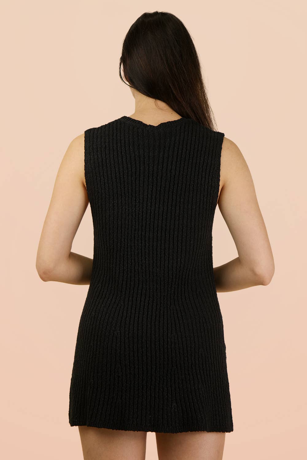 12W3359NSET-Knit Sweater Comfy Top & Shorts Set: BLACK / S-M-L/2-2-2