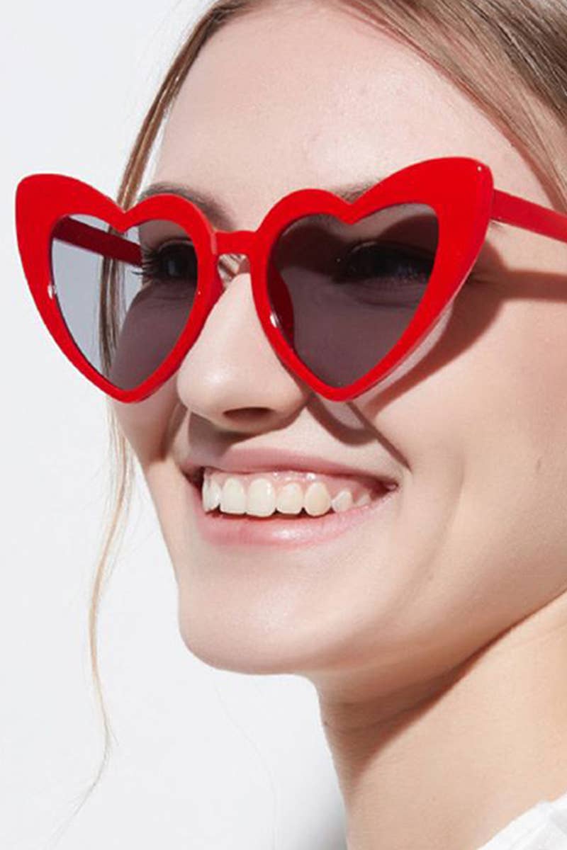 HEART SUNGLASSES_CWASG0127: BLACKGREY / (OS) 1