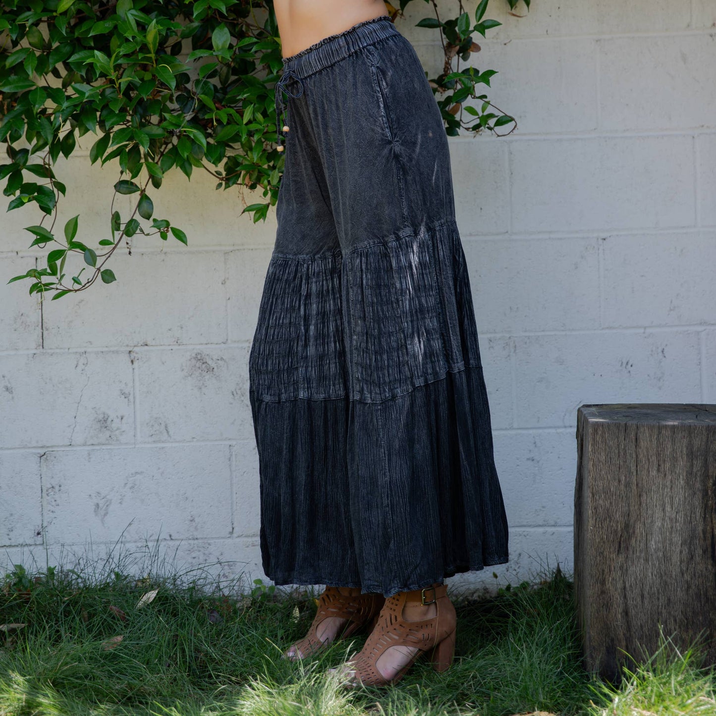 Runway-Ready Knit & Woven Pants with Prints & Relaxed Drape: Chambray / REGULAR (S-M-L-XL 1-2-2-1)