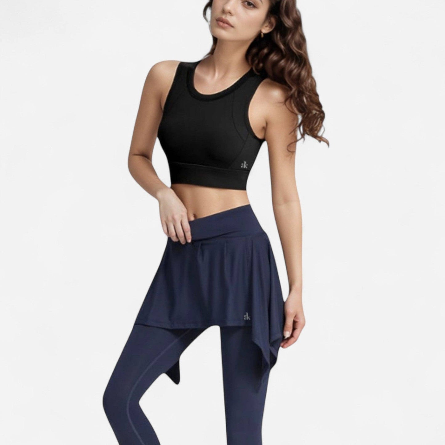 Crisscross Back Sports Bra with Cutout Detail and Adjustable: Gray / Small 4-6
