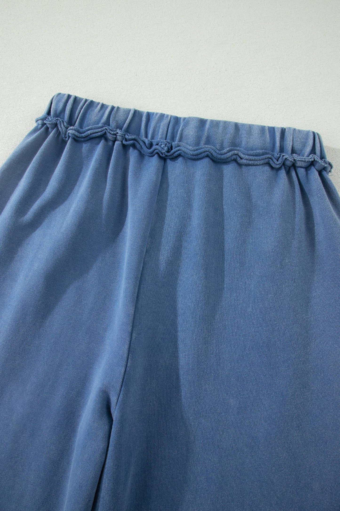 66 Mineral Wash Drawstring High Waist Wide Leg Pants (S-XL): Ashleigh Blue / S
