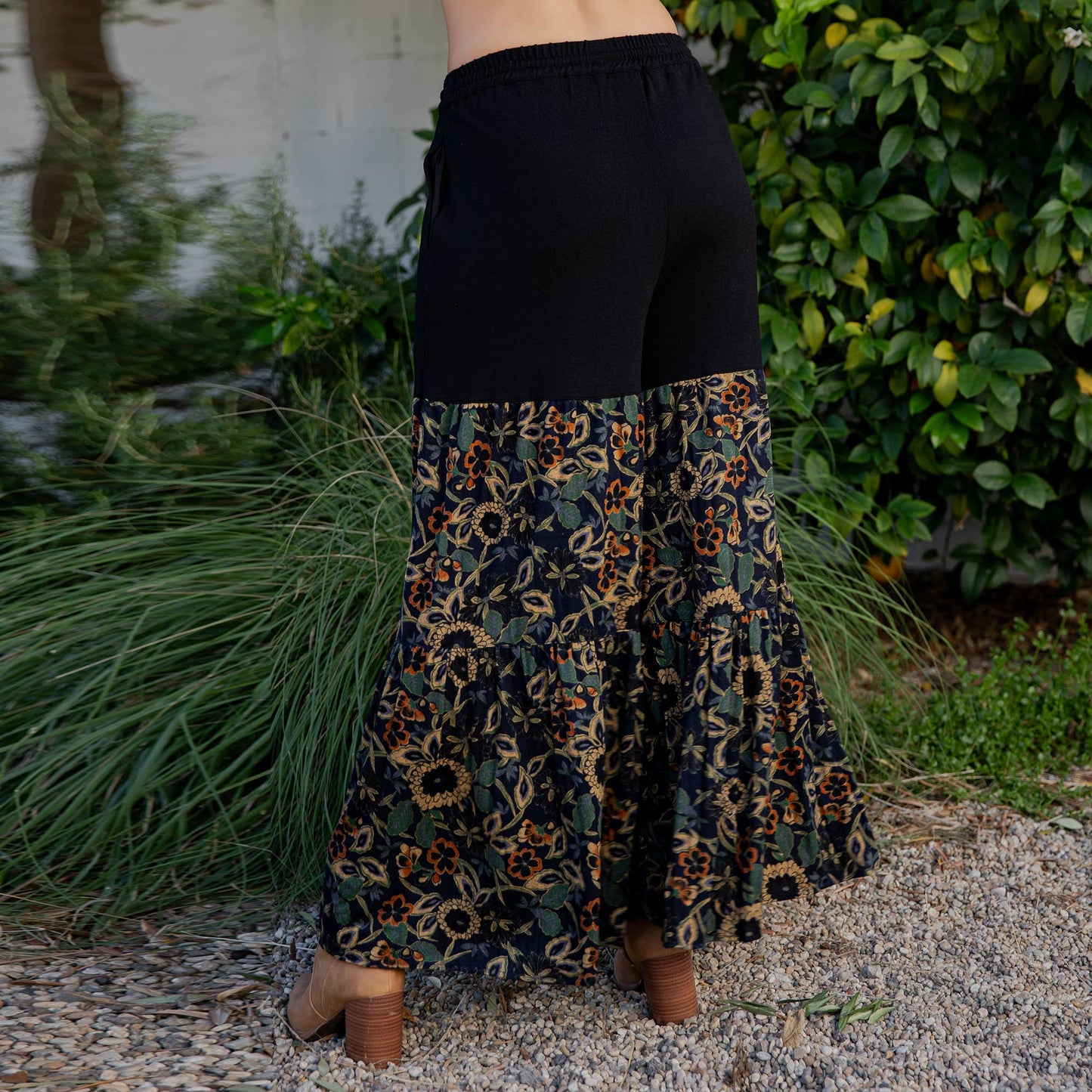Runway-Ready Knit & Woven Pants with Prints & Relaxed Drape: Chambray / REGULAR (S-M-L-XL 1-2-2-1)