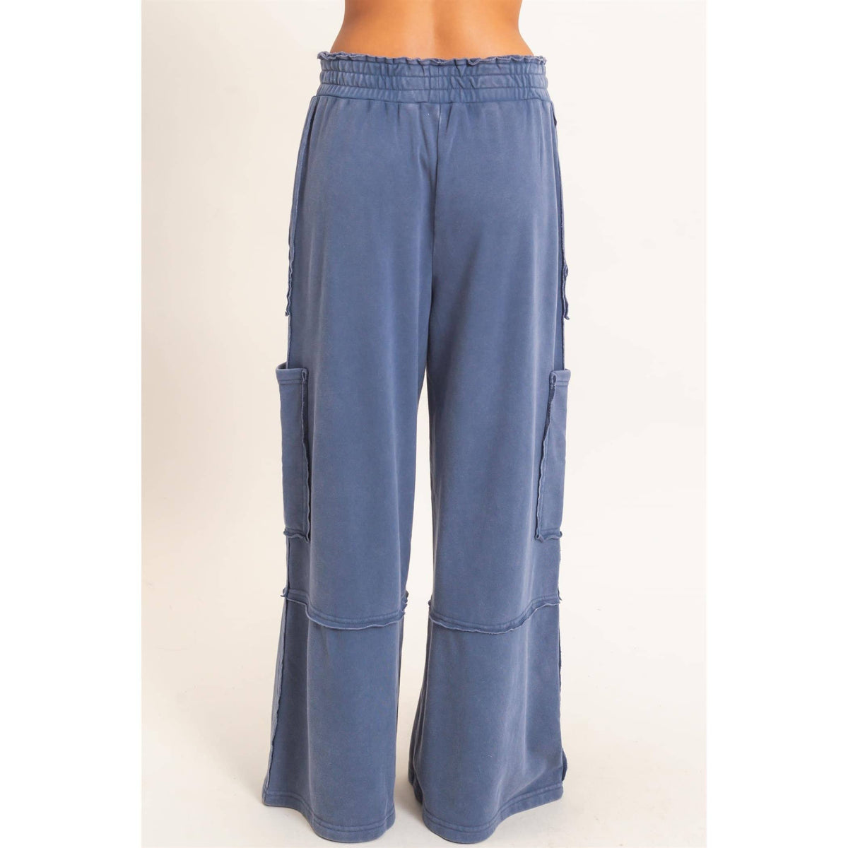 Mineral Wash Cargo Pocket Pants: NAVY / S-M-L(2-2-2)