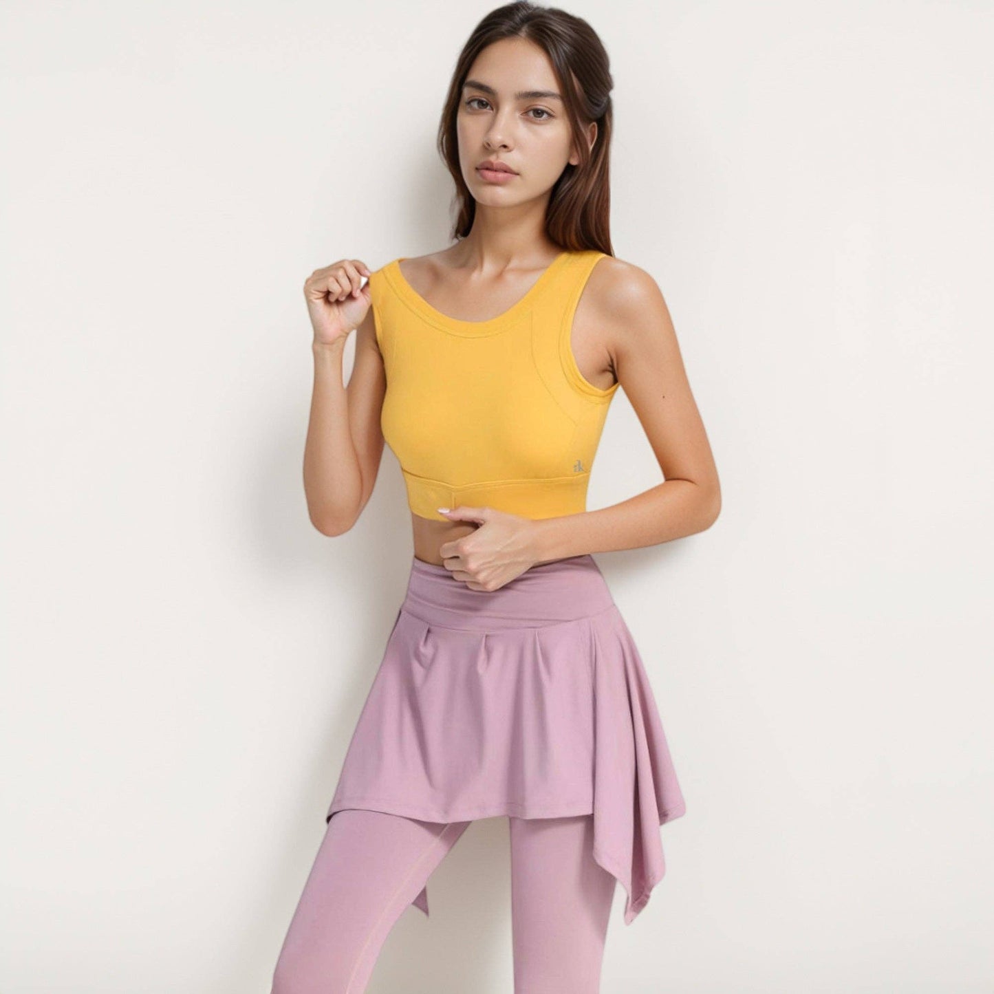 Crisscross Back Sports Bra with Cutout Detail and Adjustable: Gray / Large 8-10