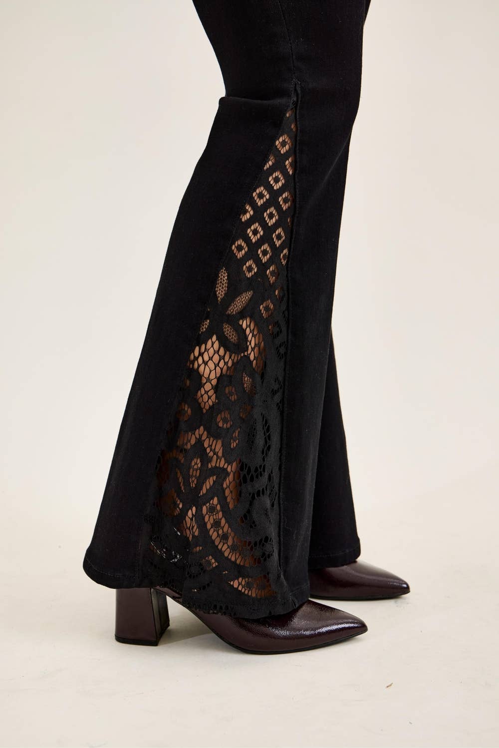 MR JAQUELINE w/ Lace Hem Detail BK Shadow Luxe: BK - LONG / 1(25)