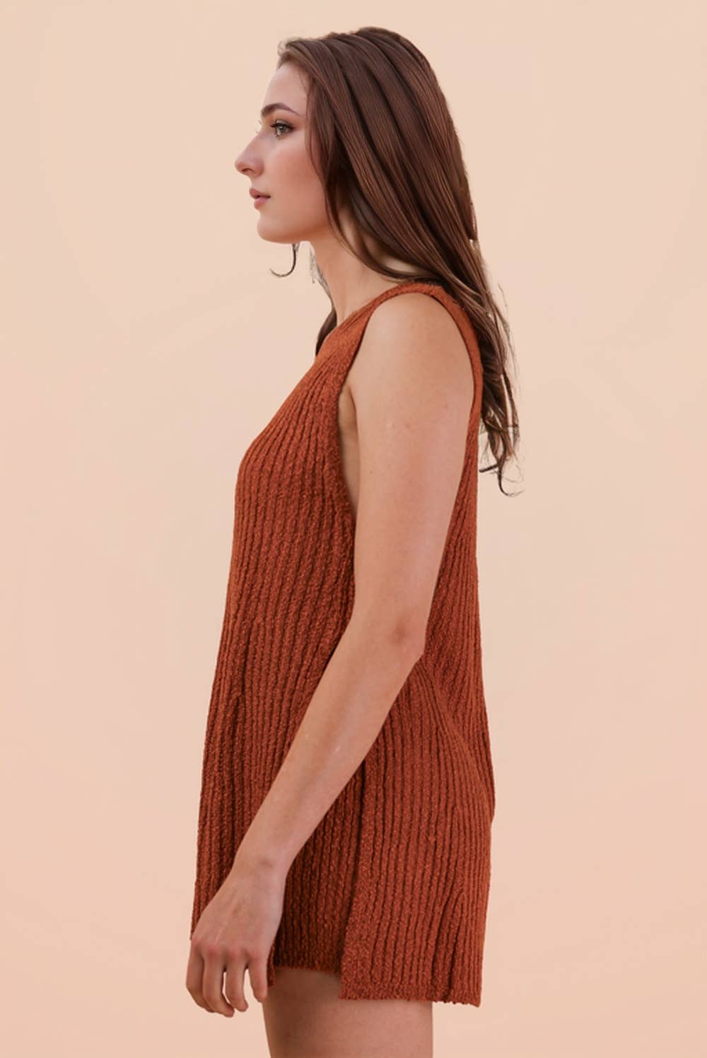 12W3359NSET-Knit Sweater Comfy Top & Shorts Set: BLACK / S-M-L/2-2-2
