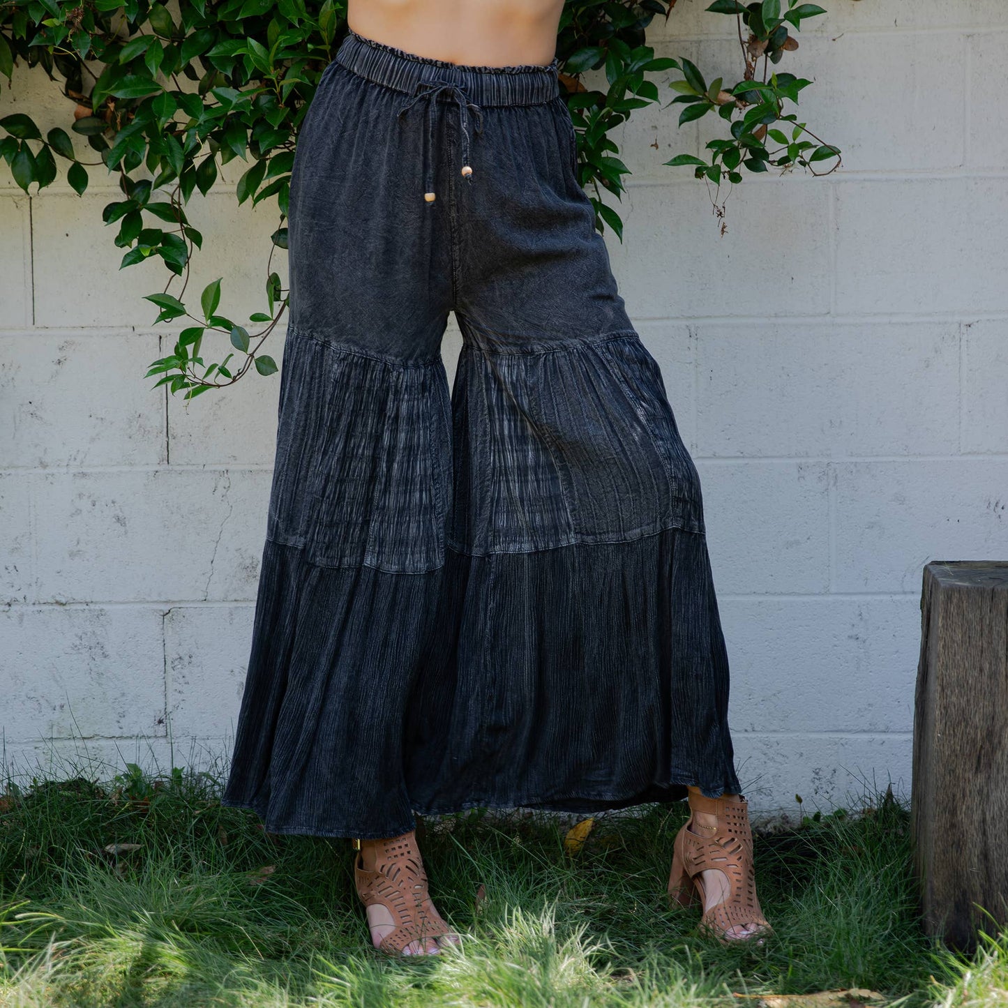 Runway-Ready Knit & Woven Pants with Prints & Relaxed Drape: Chambray / REGULAR (S-M-L-XL 1-2-2-1)