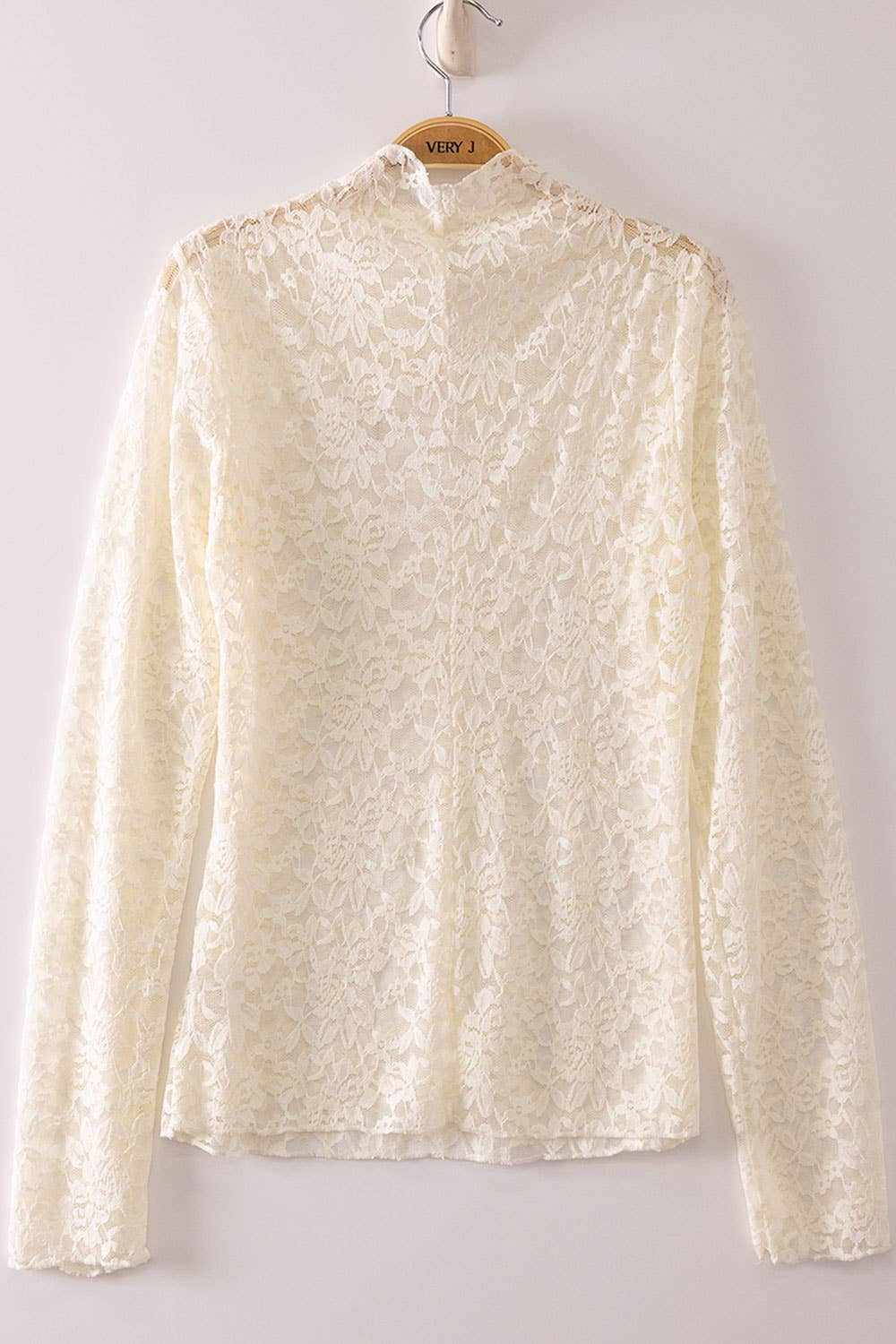 NT12220-High Neck Fitted Sheer Mesh Lace Knit Top: CREAM/PLUM BIG FLORAL-26 / S-M-L/2-2-2