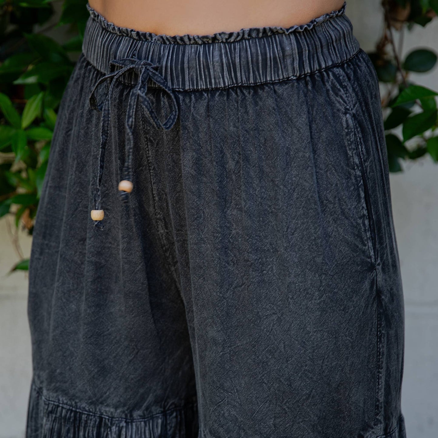 Runway-Ready Knit & Woven Pants with Prints & Relaxed Drape: Chambray / REGULAR (S-M-L-XL 1-2-2-1)